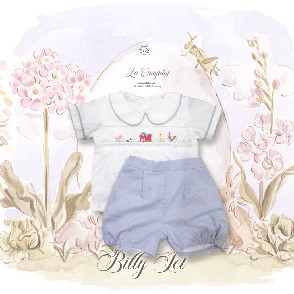 Lulabelle -Billy Set - Hand Smocked and Embroidery Body Suit and Jumper