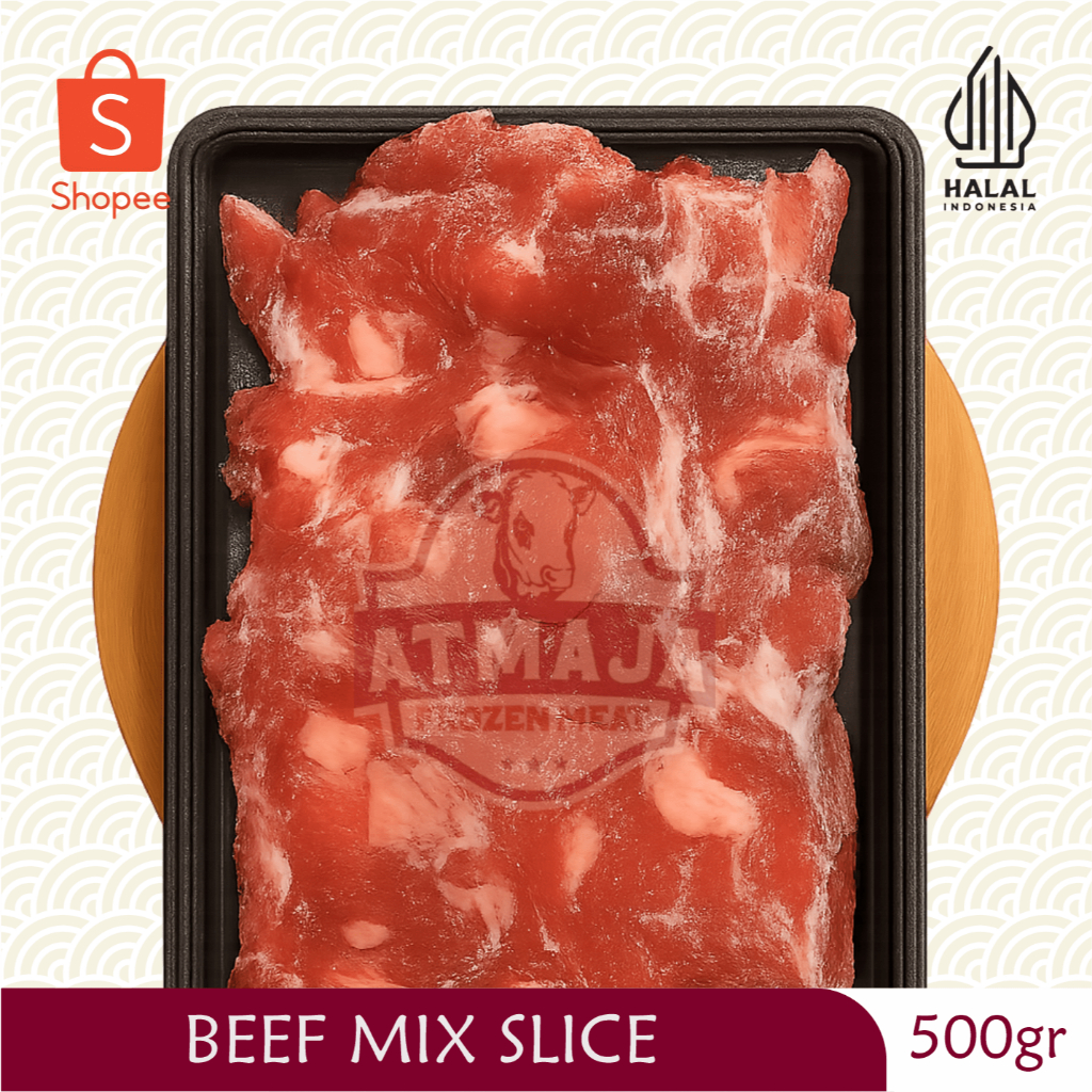 

Daging Sapi Slice Mix 500gr Irisan Hemat Serbaguna Siap Masak (Atmaja)