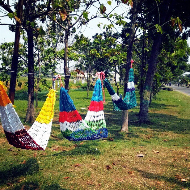 KODE M49E Ayunan Tali Rajut Ayunan Gantung Di Pohon Jaring Hammock  Ayunan Jaring Webing