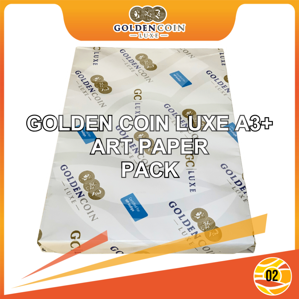 

Golden Coin Luxe Kertas Art Paper Carton 150 Gsm A3+ Digital Print 250 Lembar - Pack