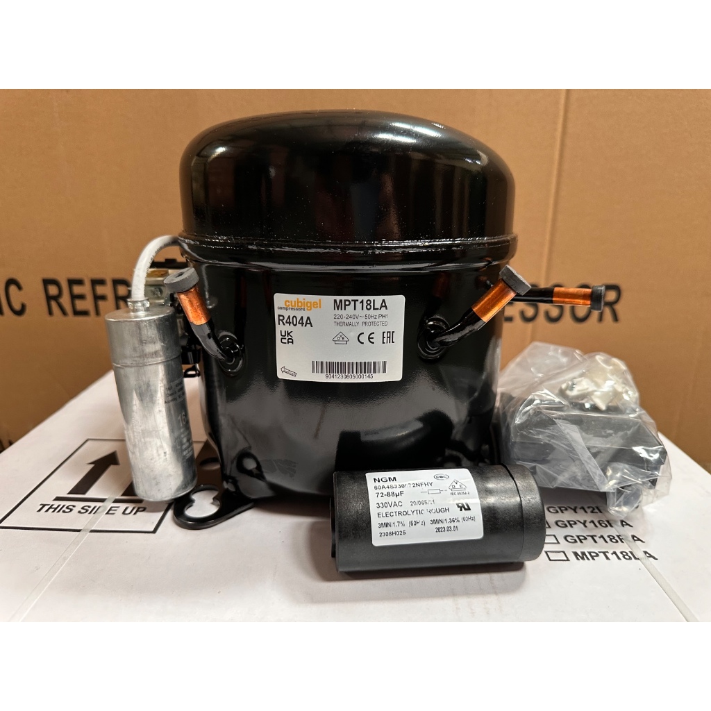 KOMPRESOR CUBIGEL MPT18LA | KOMPRESOR FREEZER/KULKAS 3/4PK R404a LBP ( Pengganti KULTHORN AE2432ZK )