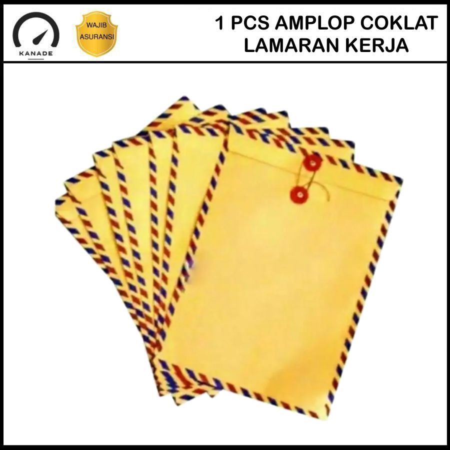 

1 PCS Amplop Coklat Lamaran Kerja Air Mal Ukuran Folio Amplop Loker Dokumen Berkas