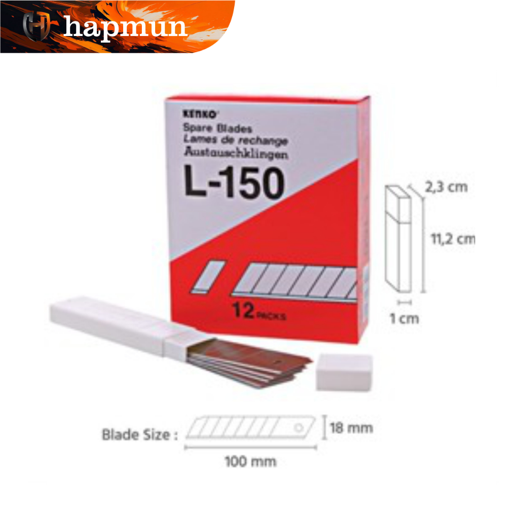 

Hapmun - Cutter Kenko L-500 | Heavy Duty Cutter | Pemotong Kertas / Kardus / Plastik | Cutter Besar Kenko