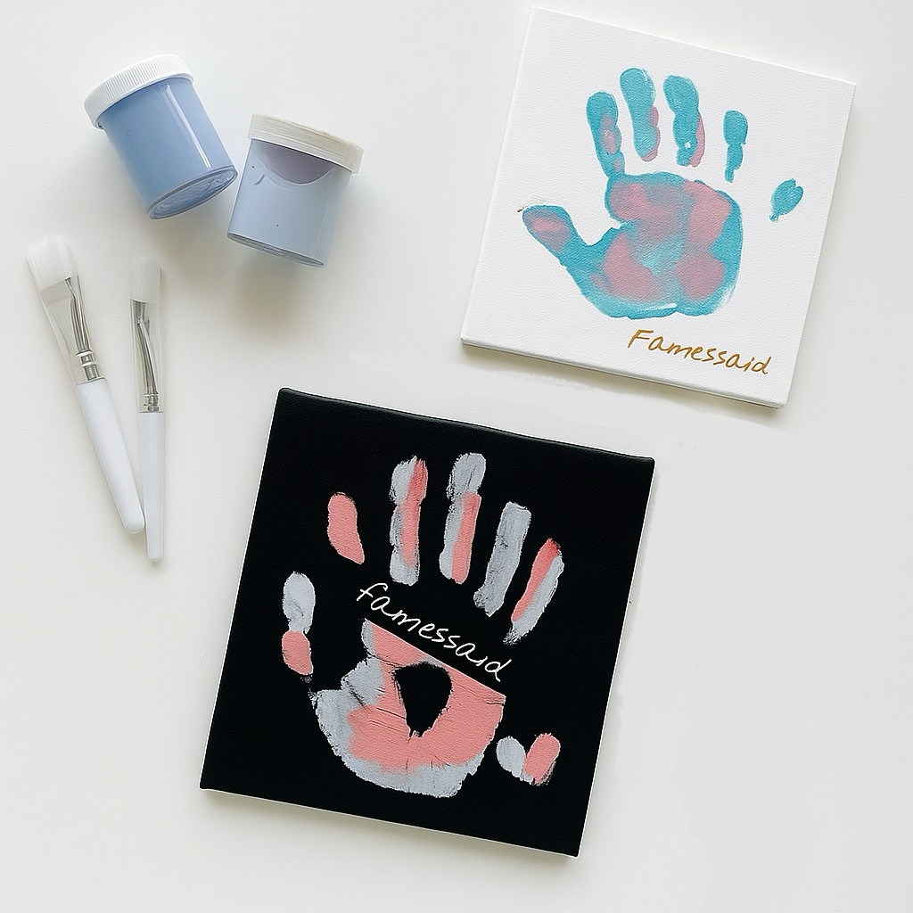 

(free box) PAKET SIMPLE | DIY PAINTING KIT set kanvas cap tangan couple