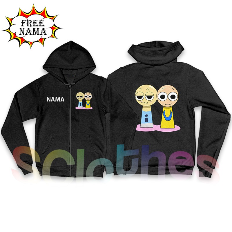 Atasan Anak Unisex Jaket Anak Sprunki X UPIN IPIN