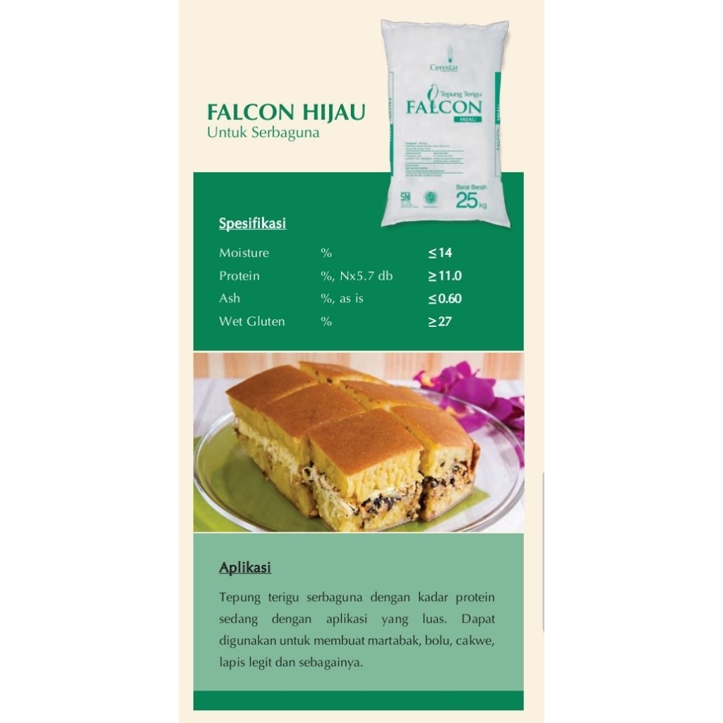 

TEPUNG TERIGU FALCON HIJAU 25KG (KHUSUS INSTAN)