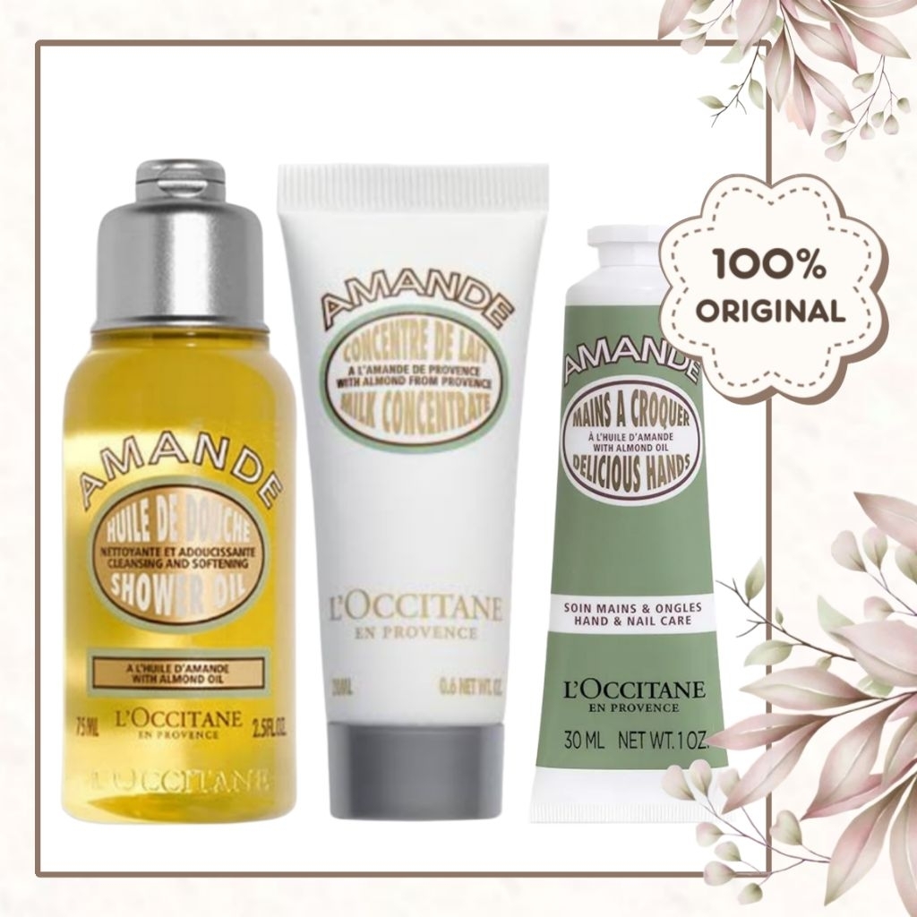Limited Edition LOCCITANE Almond Exclusive Gift Set Promo Paket Travel Size Trial Kit