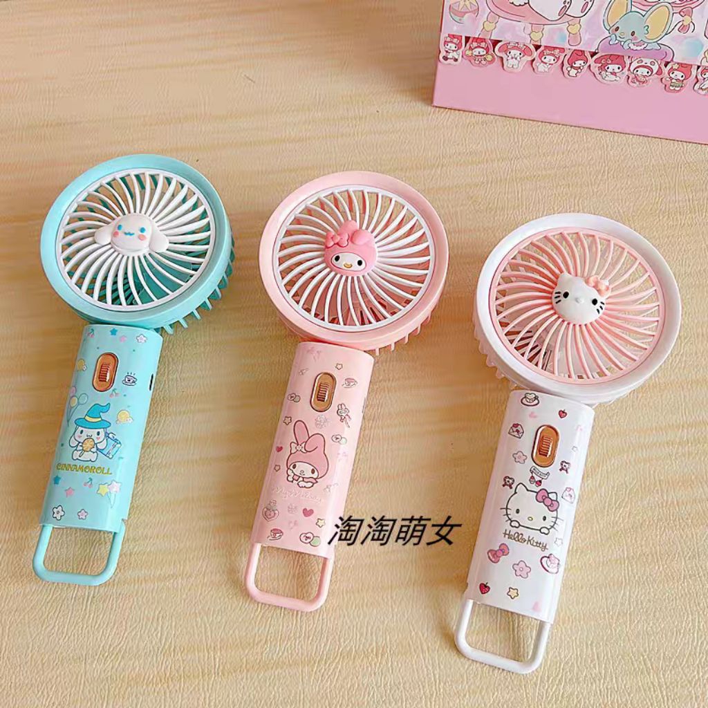 Meimeila Kipas Tangan Usb Sanrio / Kipas Angin Cinnamoroll / Kipas Tangan Melody / Hand Fan Kuromi