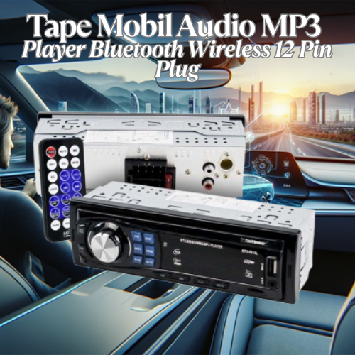 Taffware Tape Mobil Audio MP3 Player Bluetooth Wireless 12 Pin Plug - MP3-S210L