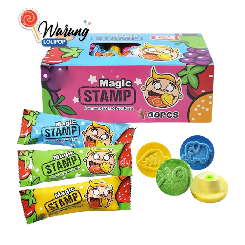 

Permen Stampel 30 X 10 Gr Rasa Buah - Magic Candy Stamp | Permen Mainan Anak Lucu & Unik