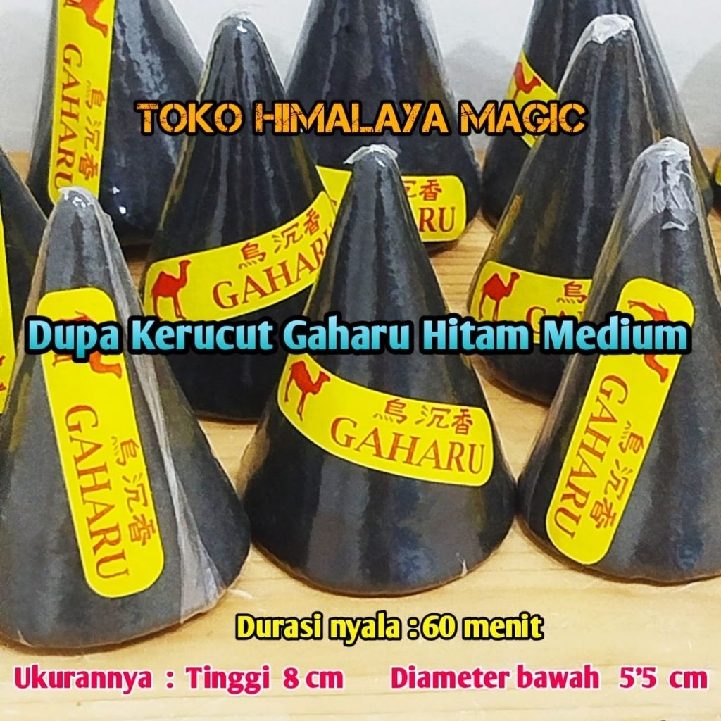 Dupa Kerucut Hitam Gaharu Size medium