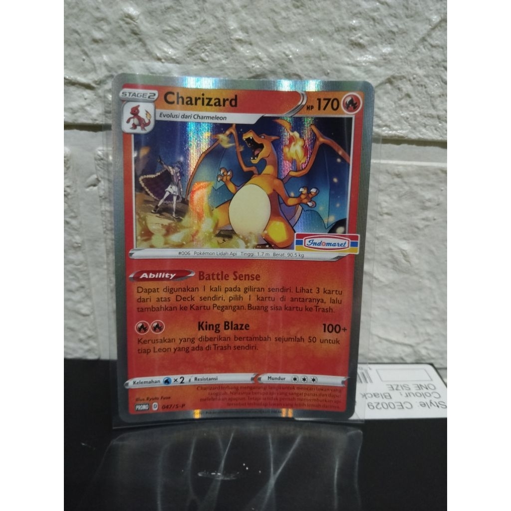 kartu pokemon charizard loan holo promo indomaret