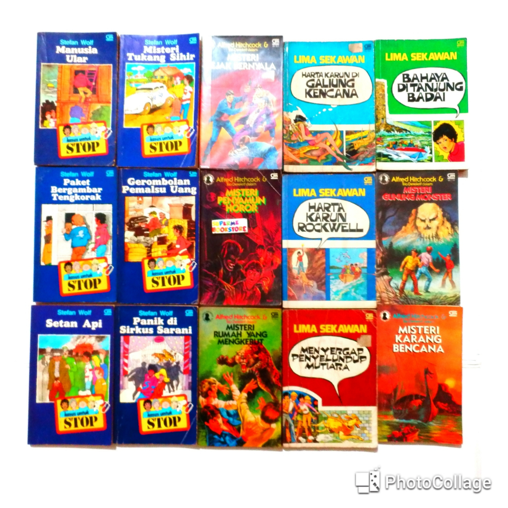 Novel STOP, Lima Sekawan, Empat Serangkai, Pasukan Mau tau, Trio Detektif - Stefan Wolf, Enid Blyton