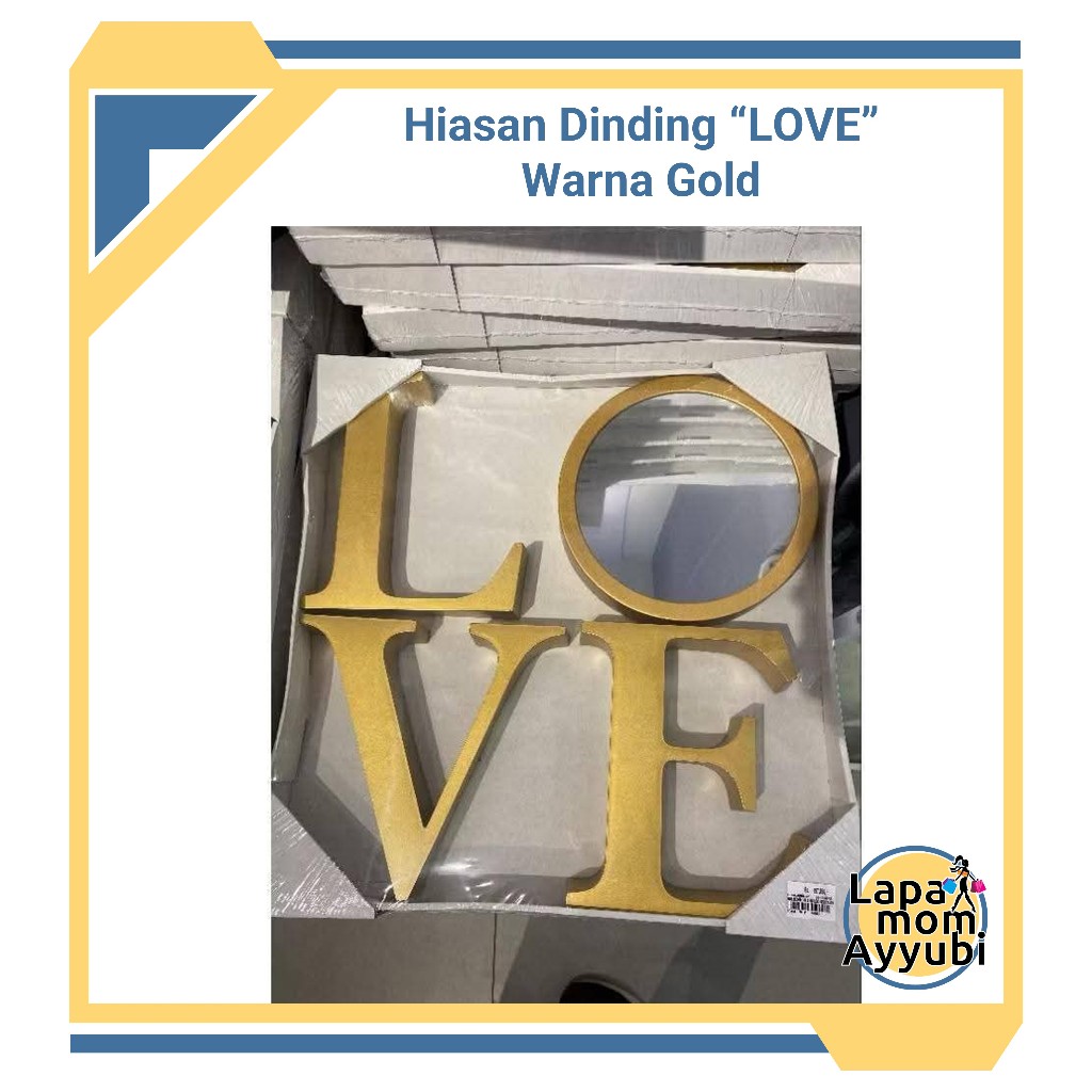 CERMIN HIASAN DINDING LOVE INFORMA MURAH/ MINIMALIS