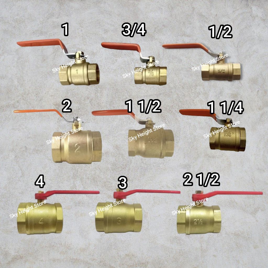 Ball Valve Onda 2 1/2" 3" 4" Stop Kran Keran Onda Ball Valve Kuningan Merk Onda