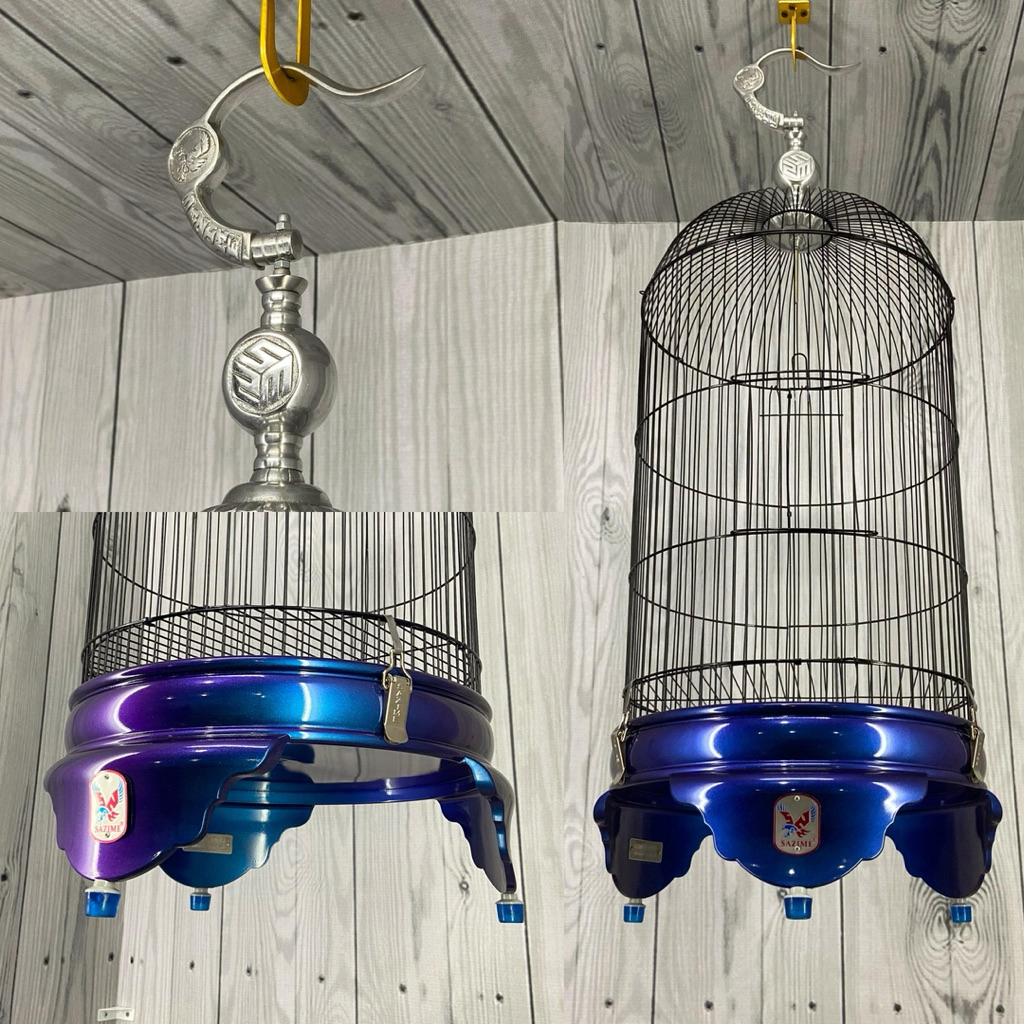 SANGKAR SAZIME LOVEBIRD / KONIN WARNA LAVENDER DIM 33 CM
