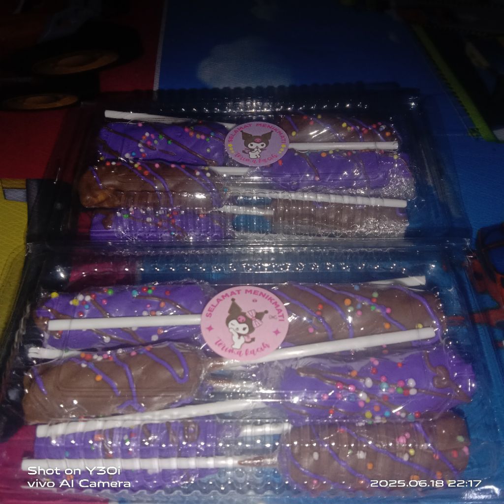 

marshmellow stick coklat masmello coklat rasa anggur per kap isi 15