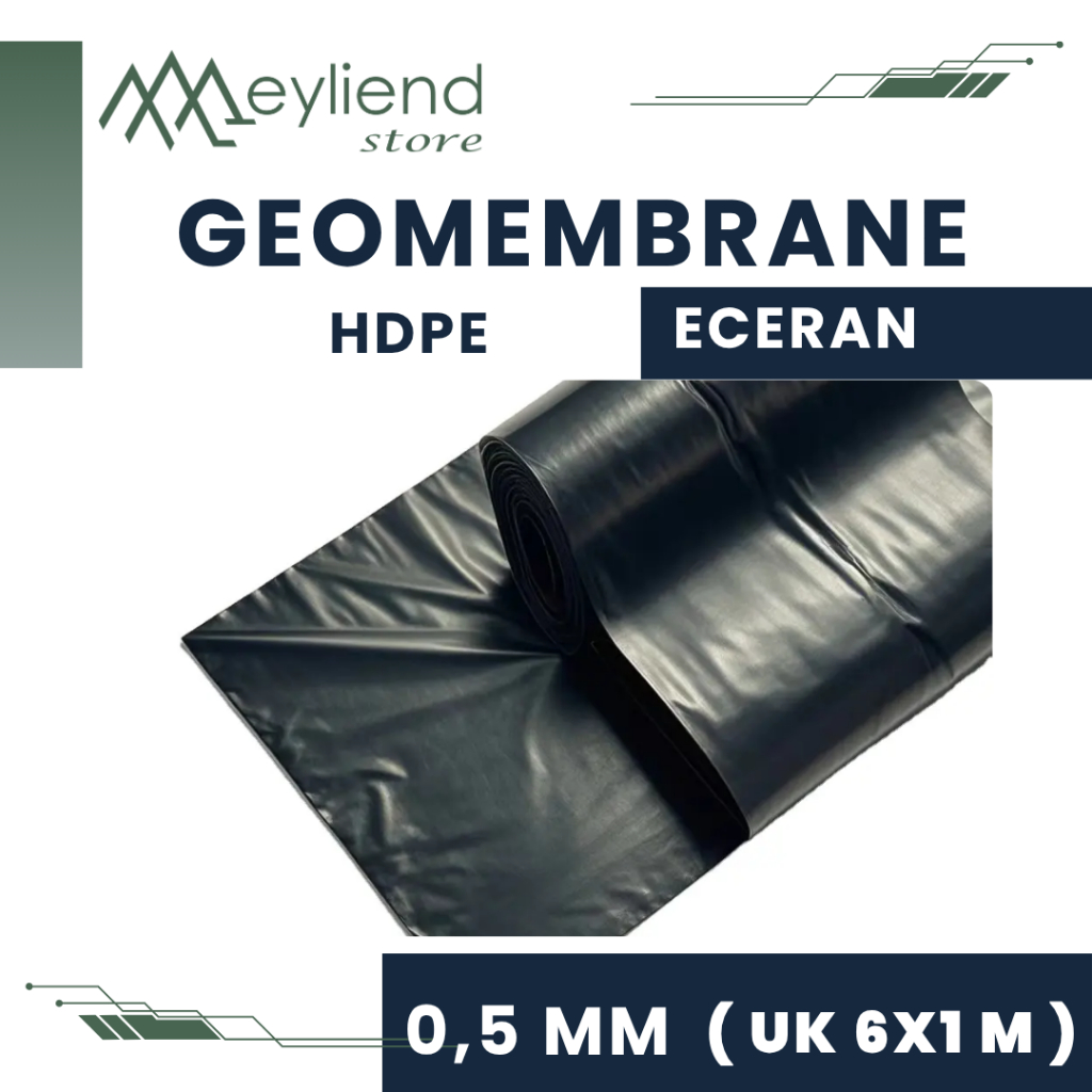 Jual Geomembrane HDPE 0,5mm Eceran Karpet Tambak Ukuran 6x1 m | Terpal Kolam Per Meter