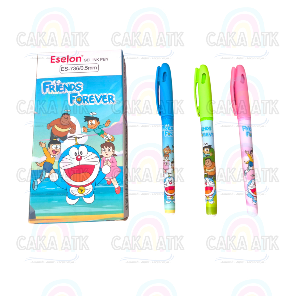 

[ Ecer ] Pulpen Gel Eselon Doraemon / Gel Ink Pen ES-736 0,5mm / Bolpen Gel Doraaemon Lucu