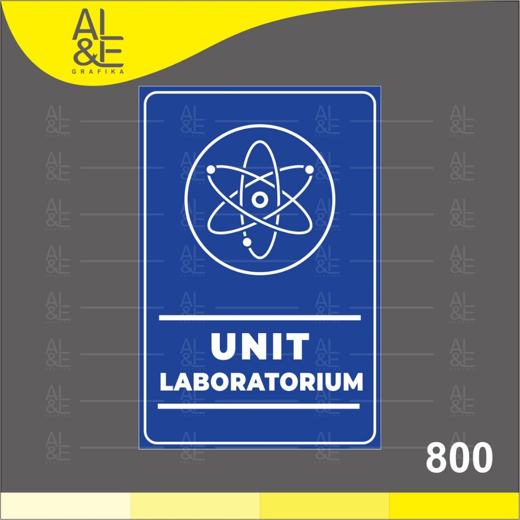

800 - Stiker Unit Laboratorium, Sticker Vinyl, Premium dan Tahan Air