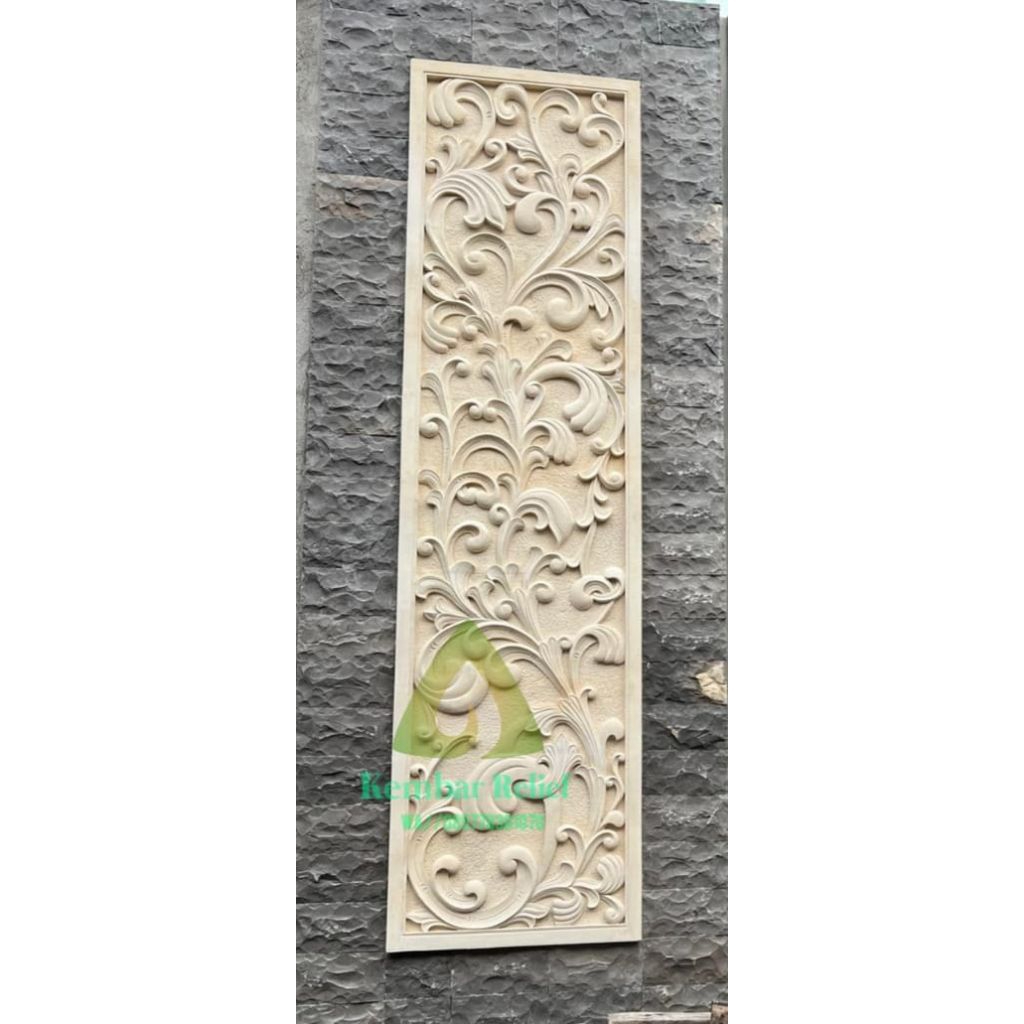 relief batu alam motif klasik