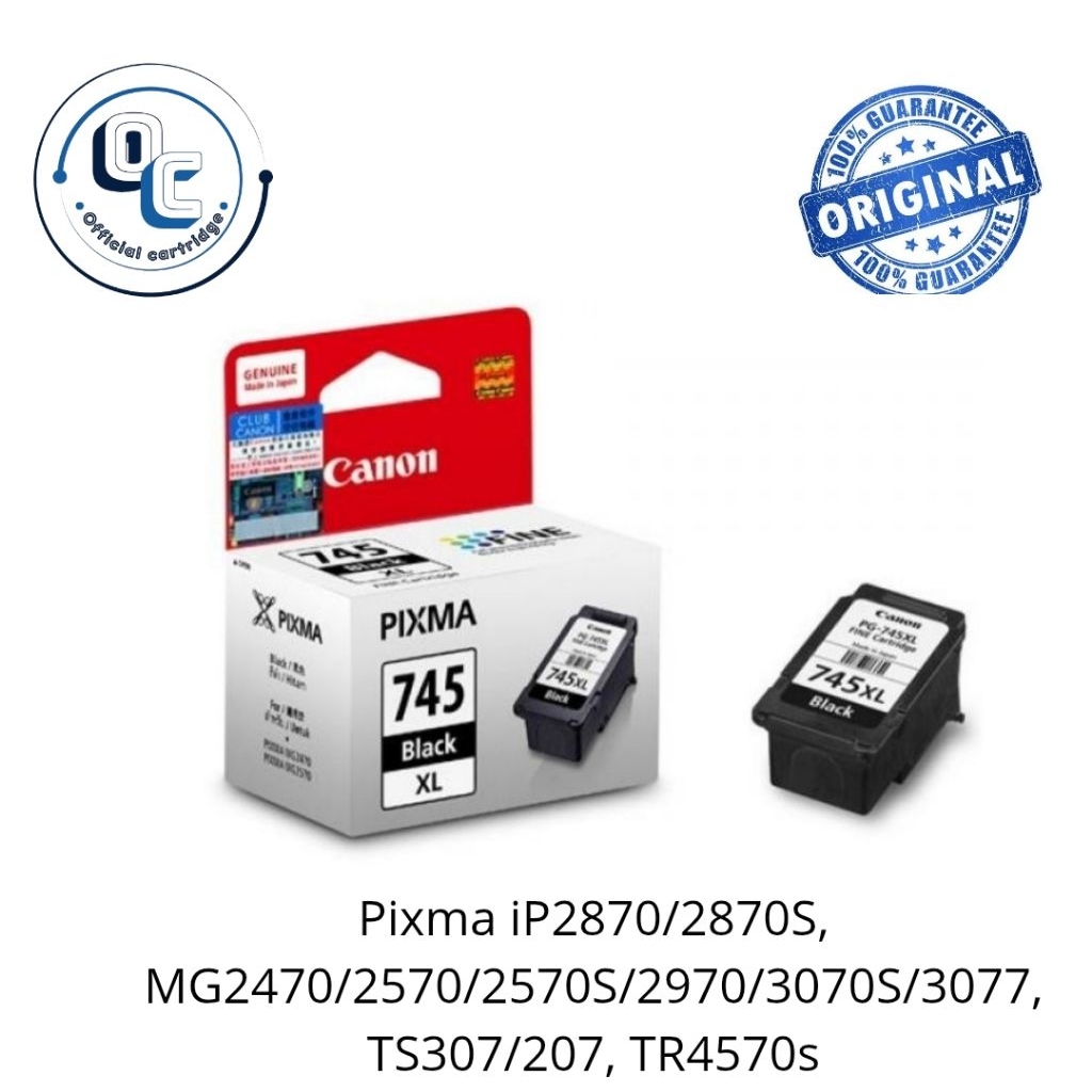 Tinta Cartridge Canon PG 745 XL Original -Hitam