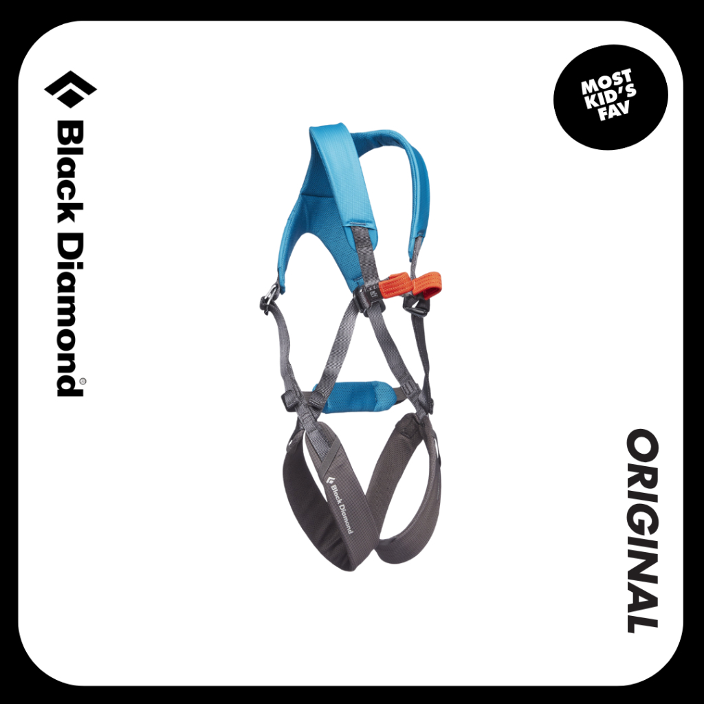 Black Diamond Momentum Harness Kid's Full Body - Climbing Safety Equipment Anak-anak