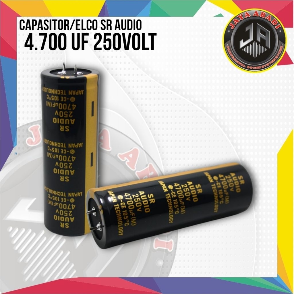 CAPASITOR/ELCO SR AUDIO 4.700 UF 250 VOLT ORIGINAL