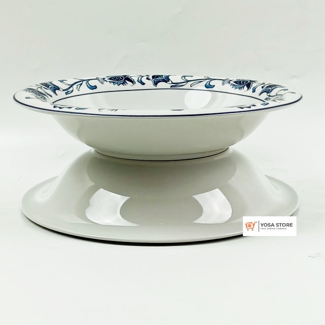 Piring Makan Cekung Keramik Motif KPO9SP MING 9 inch- 6 Pc Kedaung Home