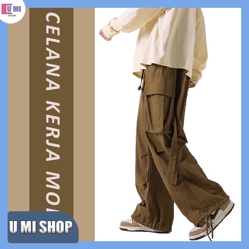 celana long pants pria celana fashion pria celana longgar celana lebar pria baju terusan celana kore