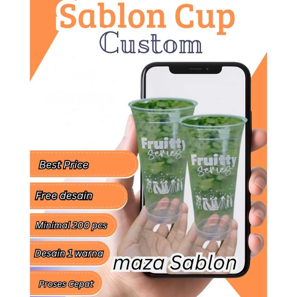 SABLON CUP 18 oz slim merek HOK