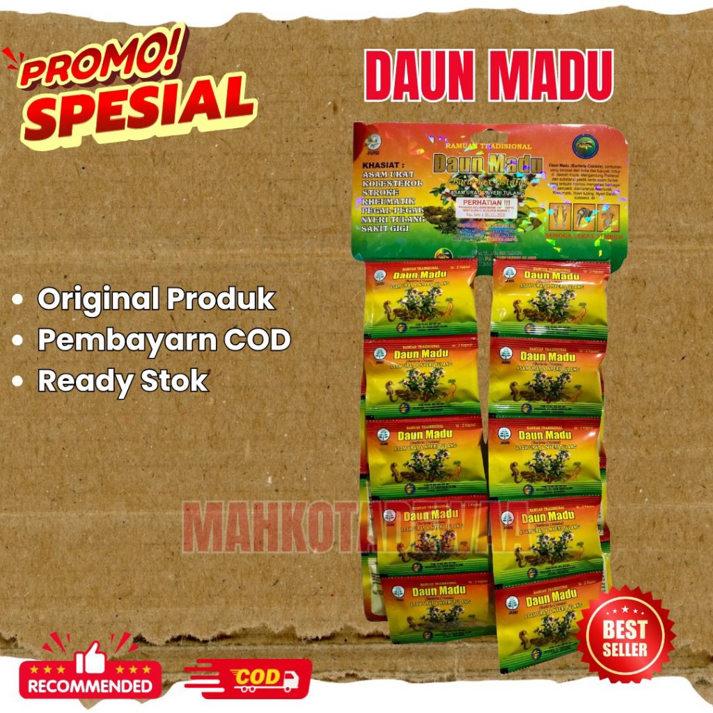 

Daun Madu Kapsul Asam Urat Original 100% Asli [Kemasan Kuning]