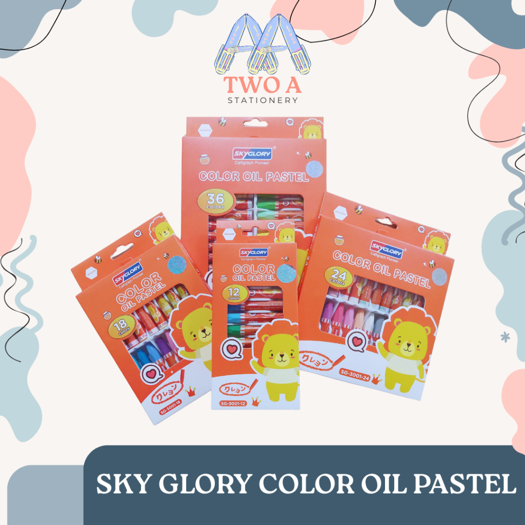 

SKY GLORY COLOR OIL PASTEL 12 COLOR / CRAYON 12 WARNA / KRAYON MINYAK SG3001-12
