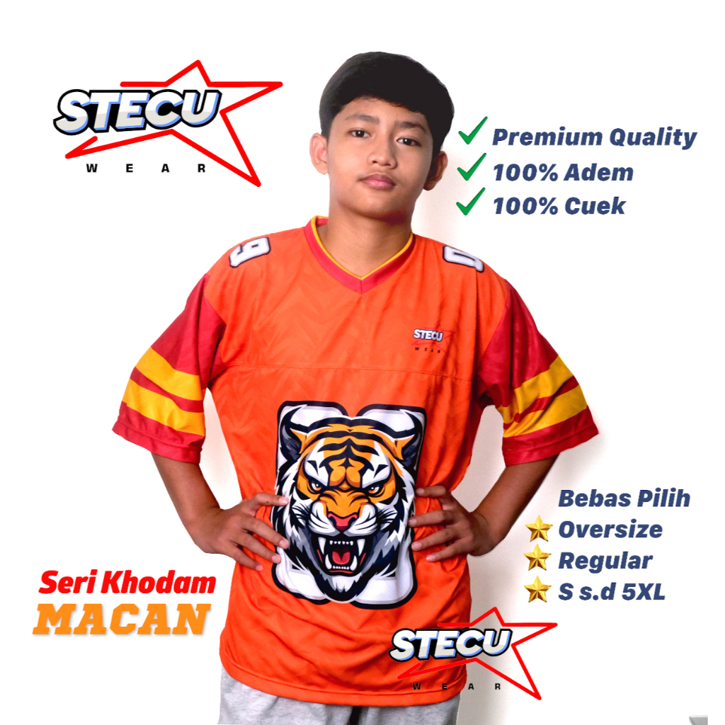 STECU | 09 | MACAN | Seri Khodam | Number Series | Jersey | Oversize | Boxy Fit | Dry Fit | Streetwe