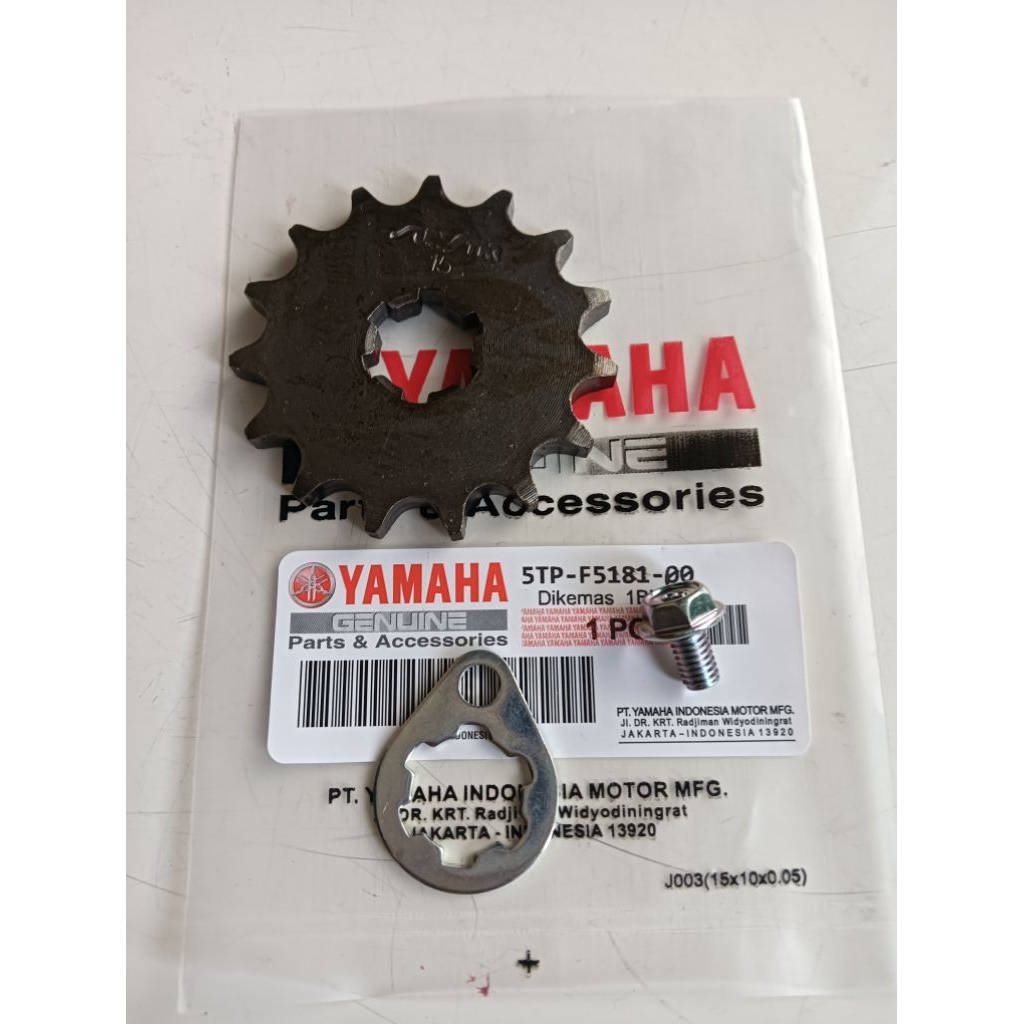 PAKET GEAR DEPAN+ KLEMAN+ BAUT GEAR DEPAN YAMAHA JUPITER Z VEGA ZR VEGA R NEW