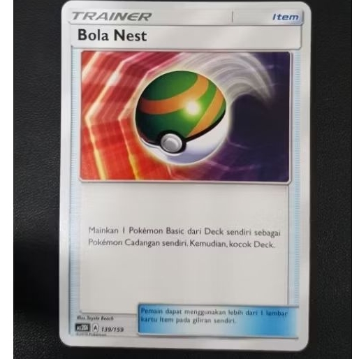 Pokemon TCG Indonesia Item Bola Nest Old Art 139/159 Trainer