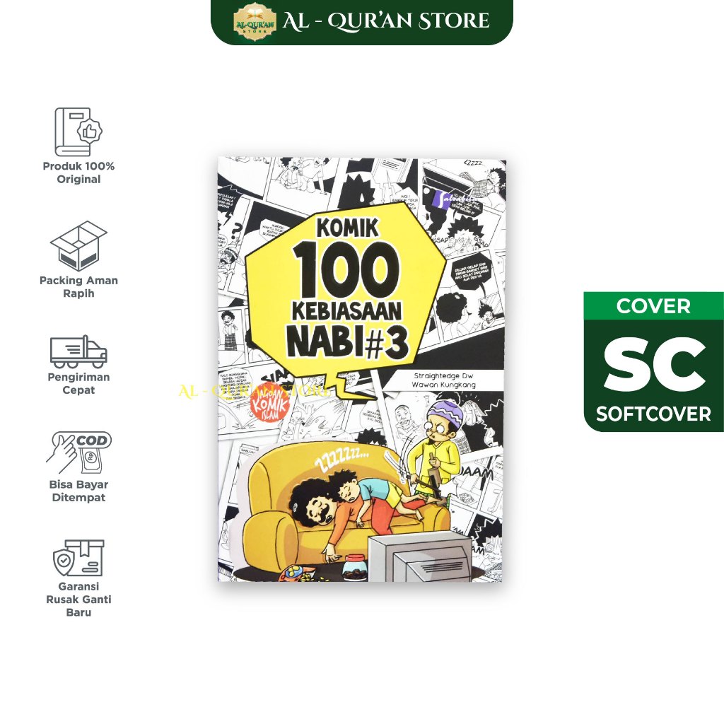Buku Anak Islam Suka Membaca Seri Komik 100 Kebiasaan Nabi Jilid 3 Penerbit Salsabila Pustaka Al-Kau
