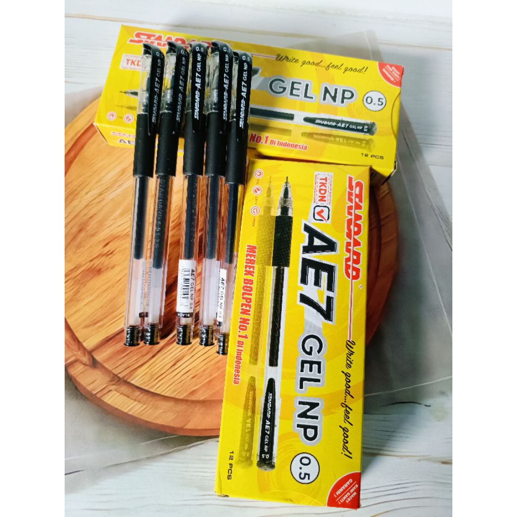 

PULPEN GEL STANDARD AE7 NP PER 1PAK ISI 12