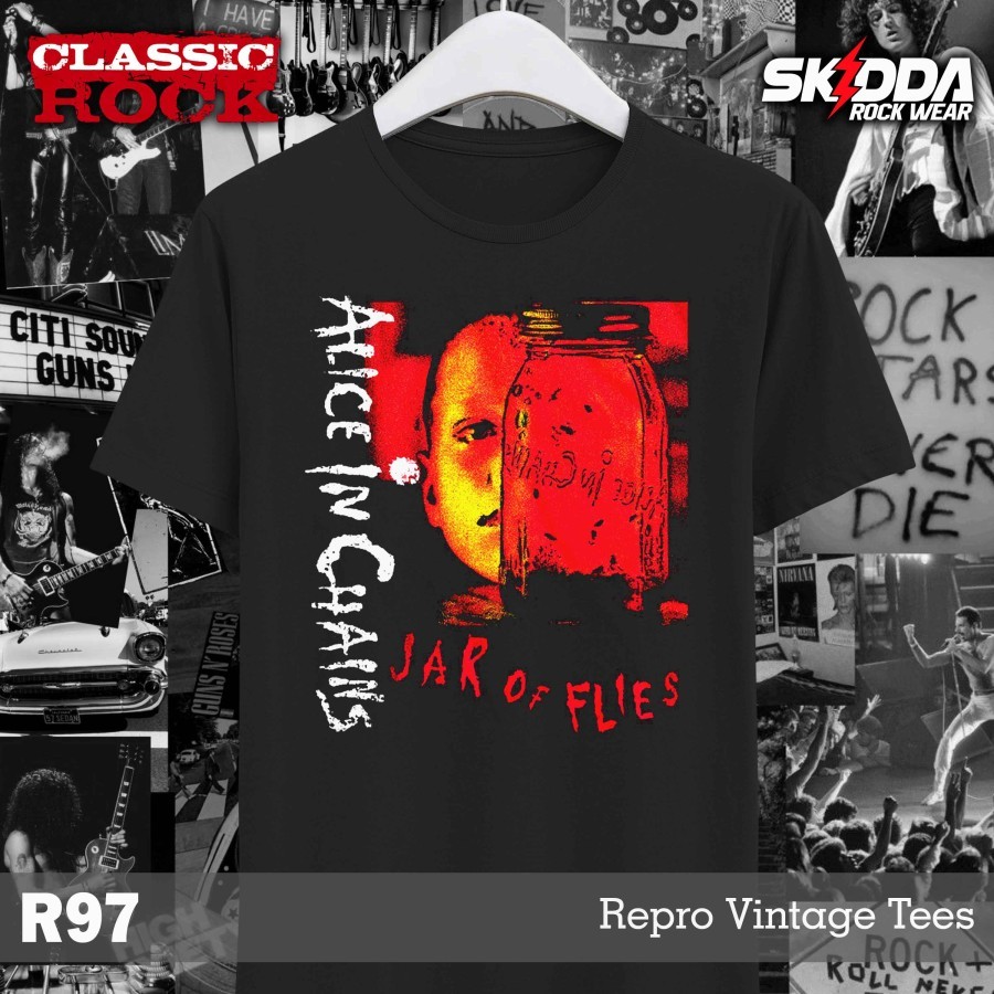 T Shirt Kaos Baju Band Rock Metal – ALICE IN CHAINS - Jar of Flies -  Premium Cotton Combed 24S Dist