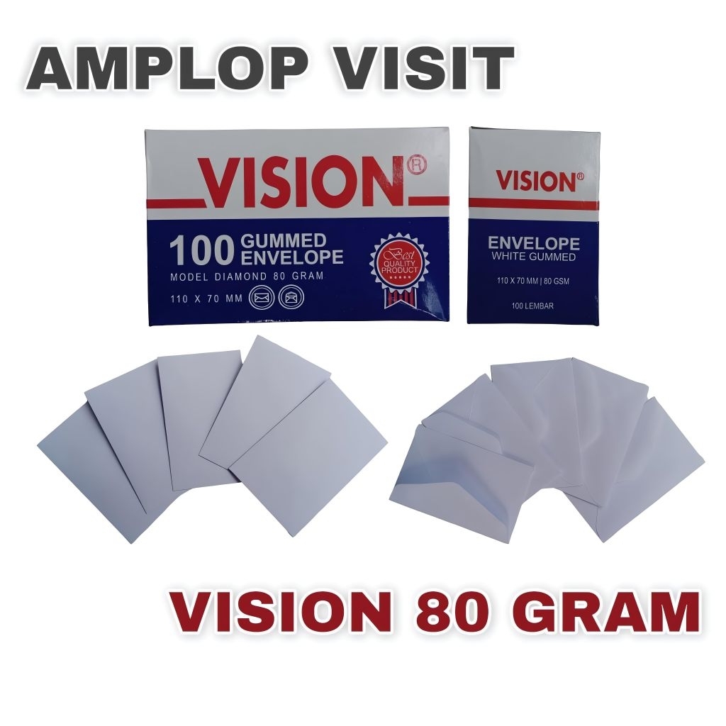 

{1pcs} Amplop Visit Vision 80gr / Amplop Vision Ukuran Kecil 110 × 70 mm / Amplop Mini Vision 80gr