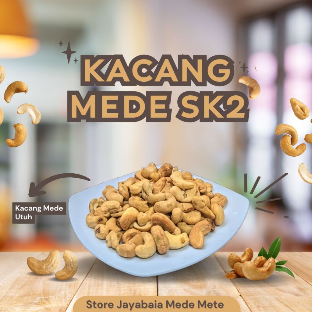 

Kacang Mede Mentah Mete Utuh Mente Murah 1Kg SK2 ( Bintik 2 )