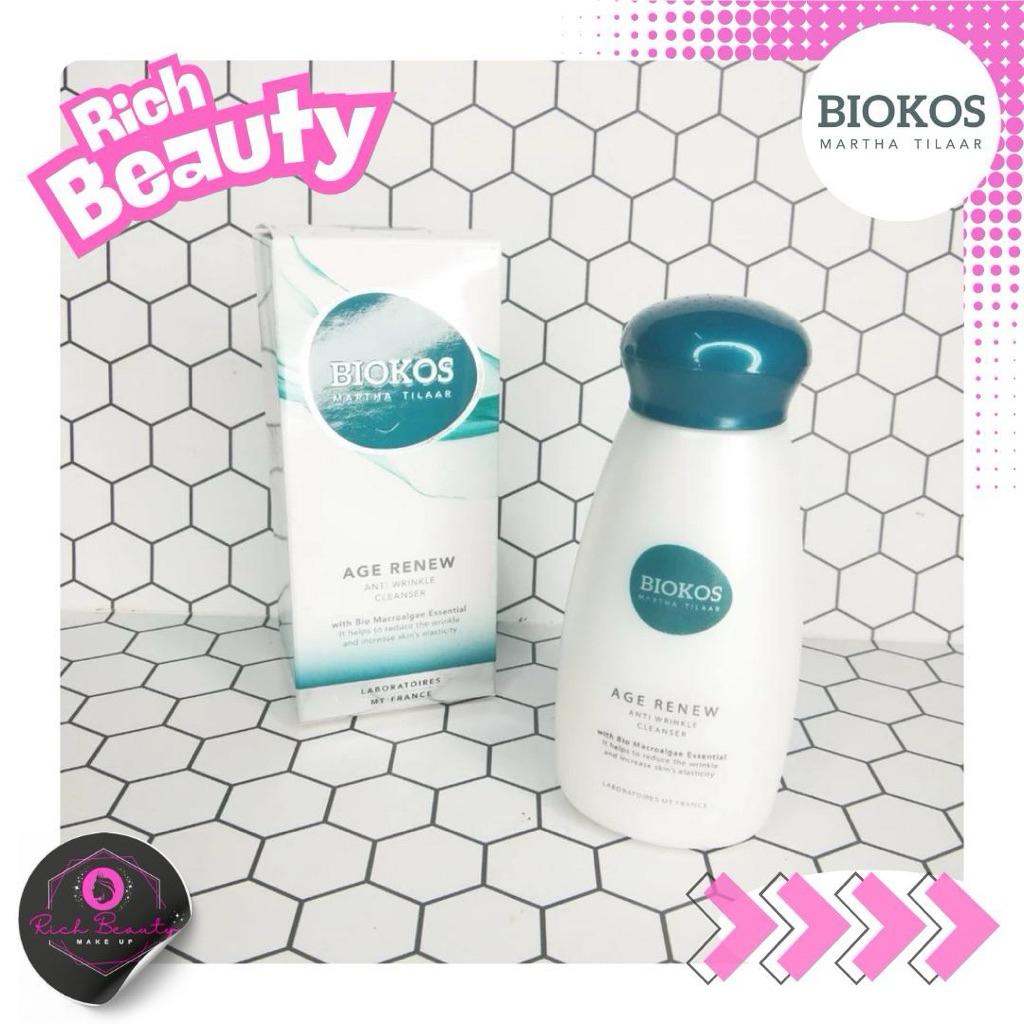 BIOKOS AGE RENEW ANTI WRINKLE CLEANSER DAN TONER 150ml