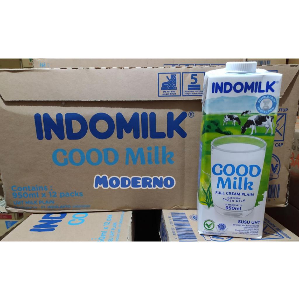 

Indomilk UHT Full Cream 950ml perkarton isi 12