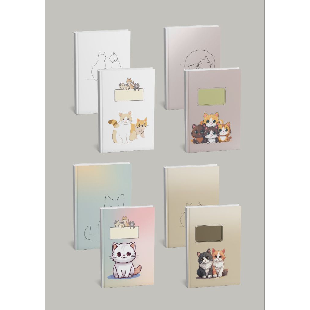 

#Sampul Buku Tema Kucing Lucu A5 # Cover Buku Sekolah Anak Kartun Imut #Kiki Desain Digital