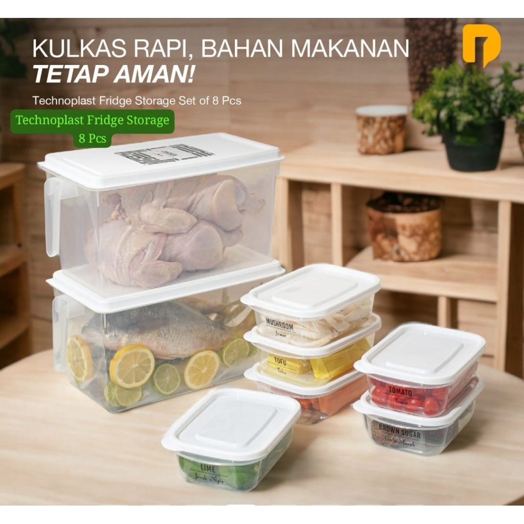 Technoplast Fridge Storage  8 Pcs