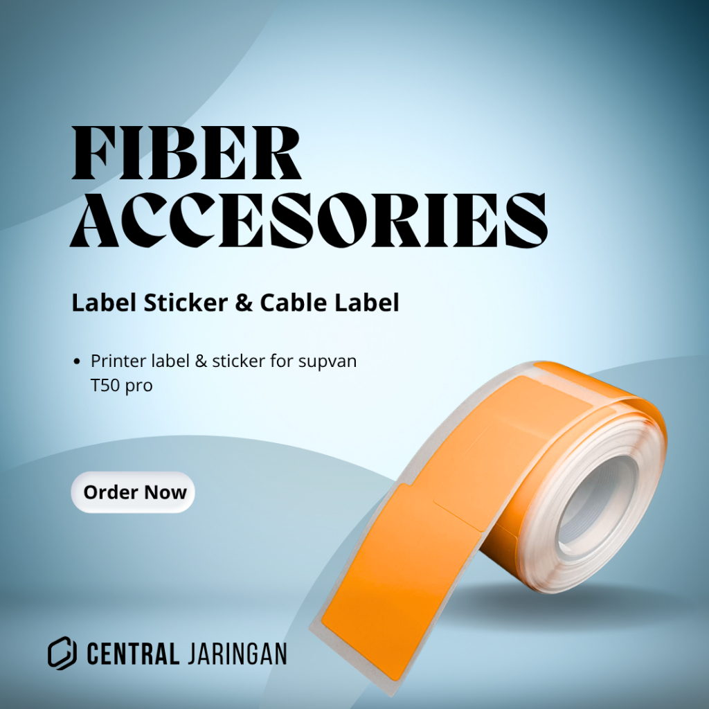 Stiker Label Kabel Jaringan/LAN/Fiber Optic/Listrik Anti Air Cable Label Sticker