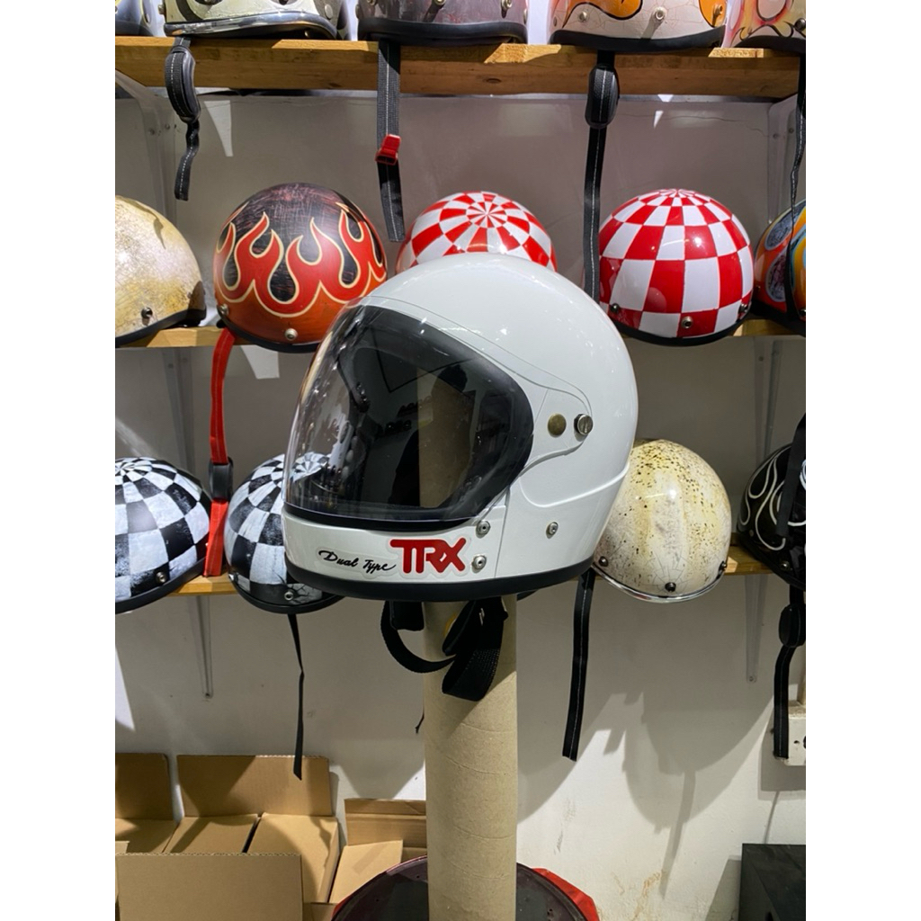 Helm Honda TRX Putih Custom