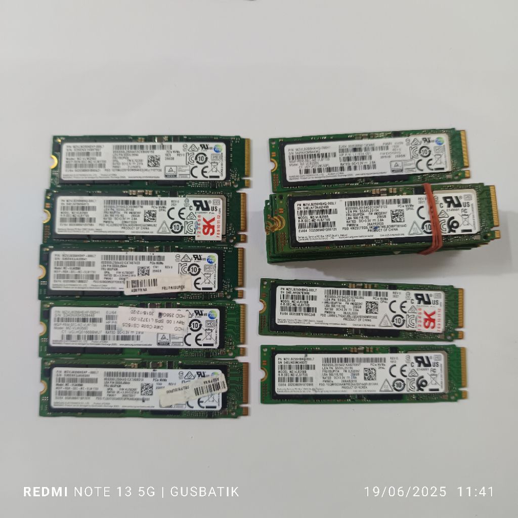 ssd m.2 nvme 2280 256gb 256 gb samsung second original