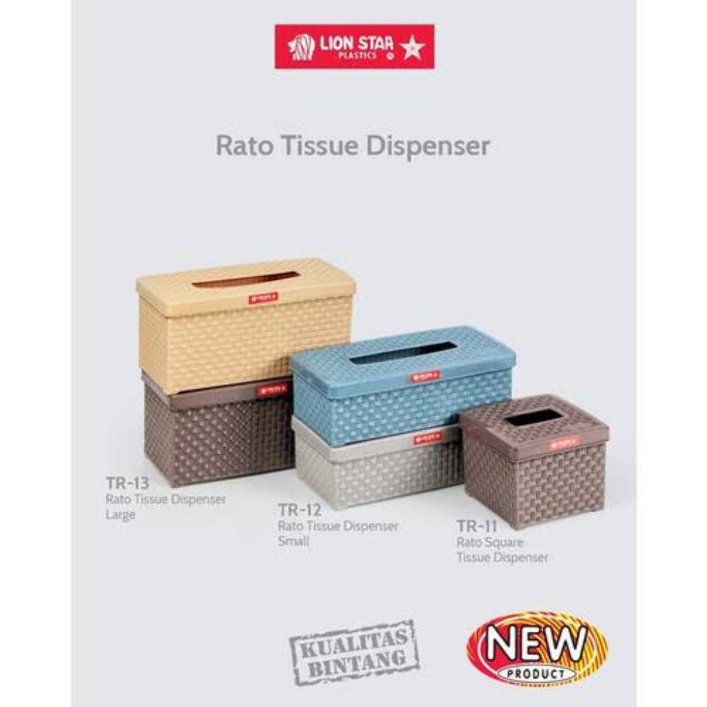 Tempat Box Tissu Plastik Wadah Kotak Tisu LionStar