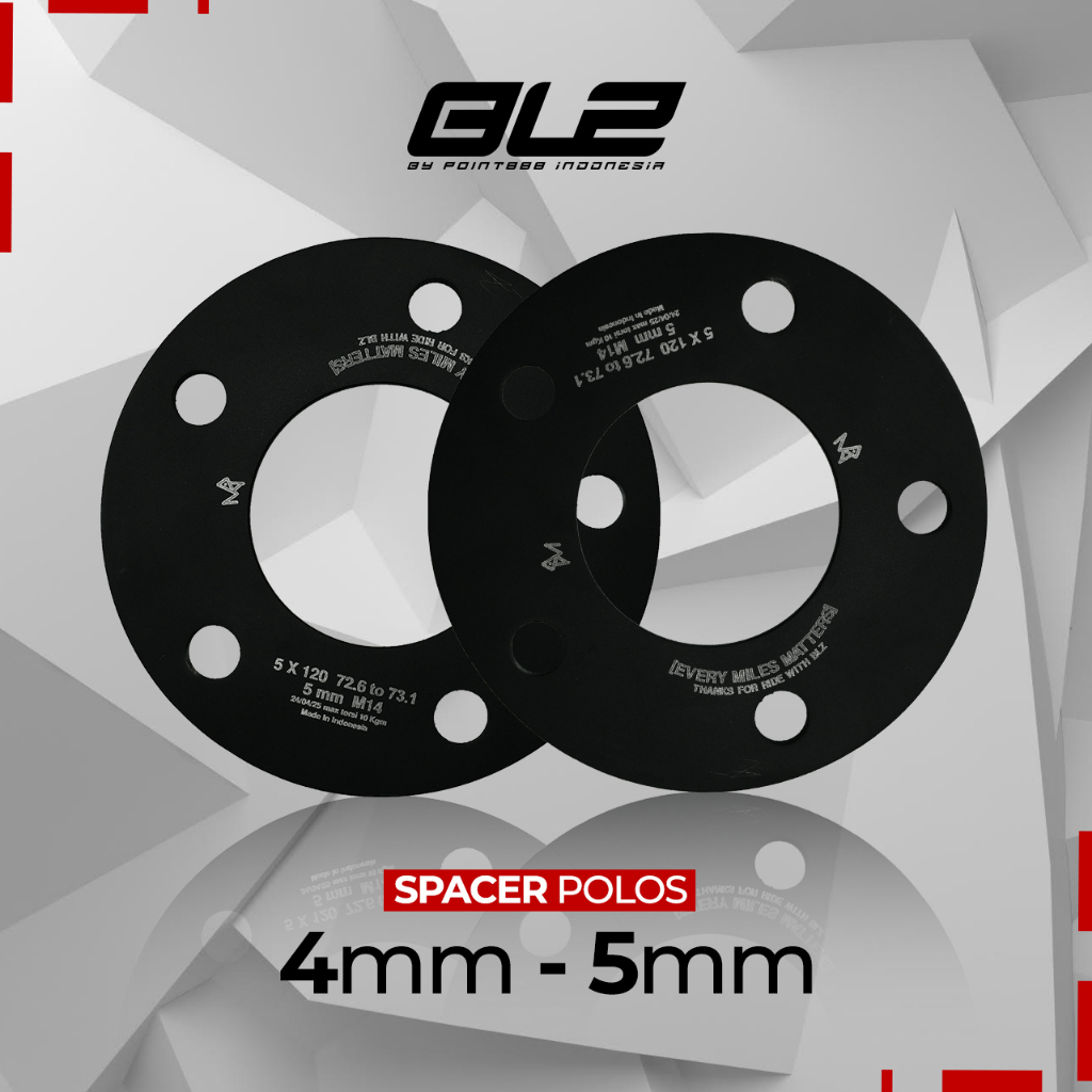 BLZ SPACER POLOS TANPA NOK TEBAL 4 MM - 5 MM UNTUK BRV, CIVIC VIII-X-IX, CRV 2.0I, HRV, ODYSSEY, BYD